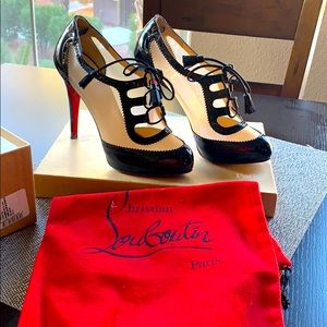 Louboutin Mamimo Rete 120 patent calf shoes